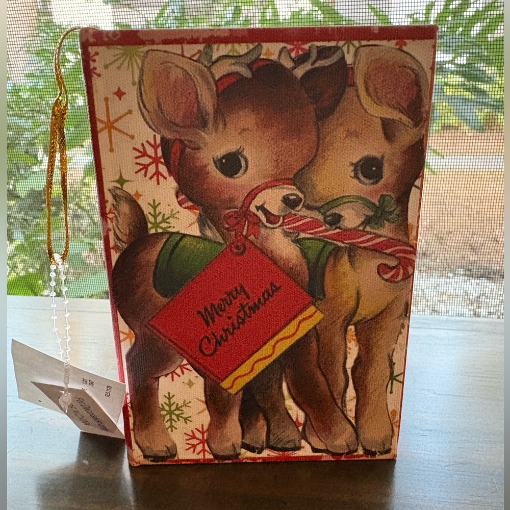 Baby Deer Vintage Retro Style Christmas Deer decor